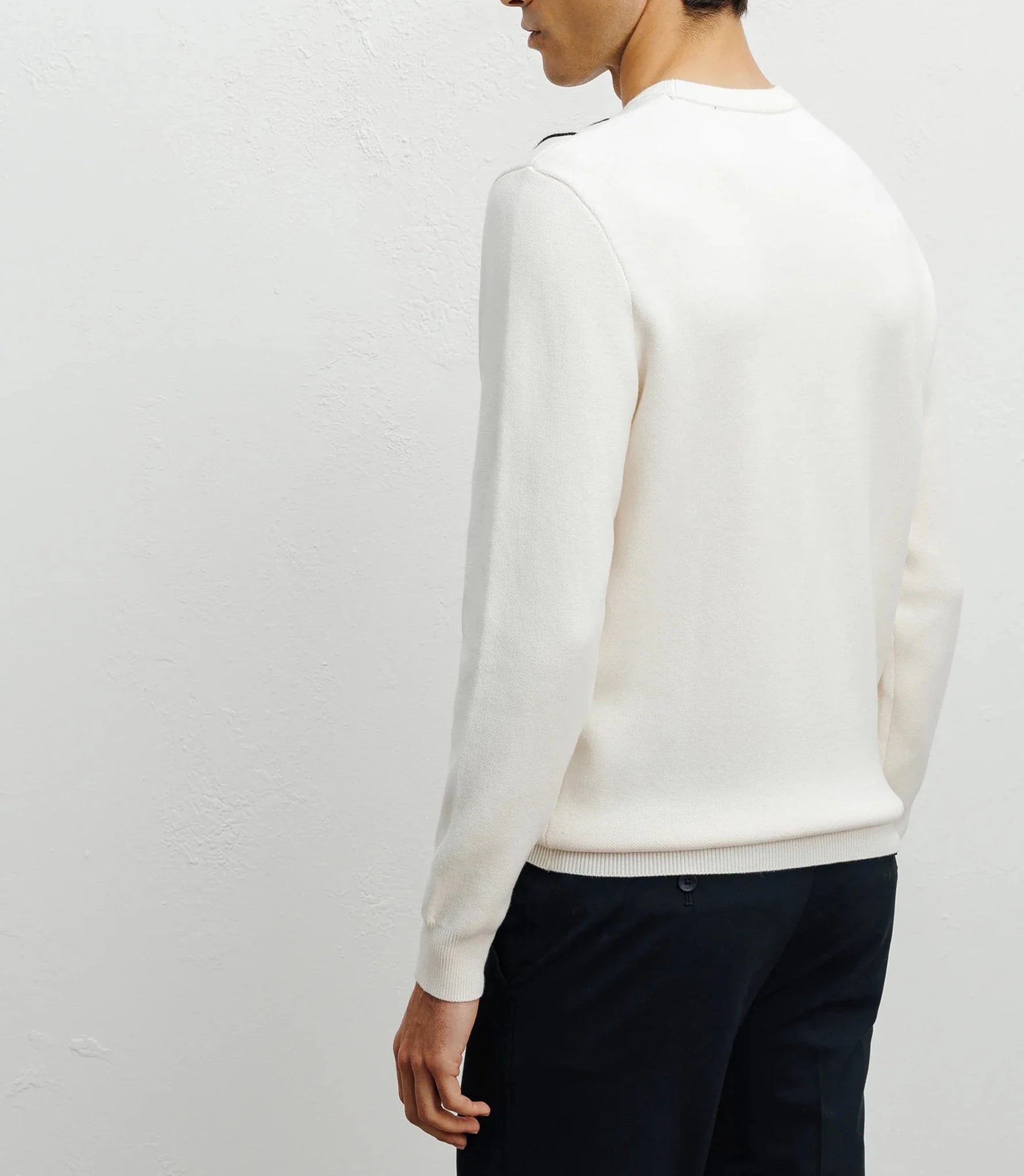 Round-neck sweater ecru