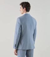 Costume croisé en laine mélangée bleu ciel