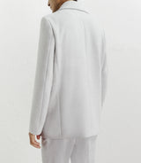 Grey wool blend pea jacket