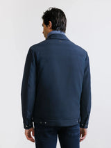 Blouson col chemise marine