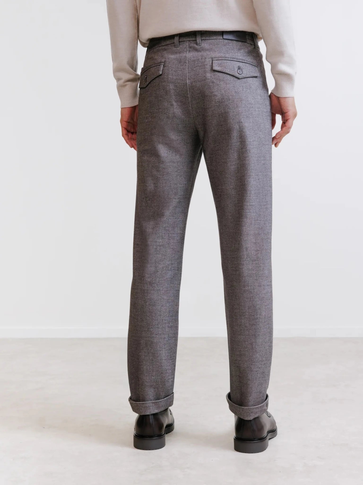 Pantalon flanelle chocolat - IZAC