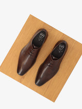 Brown leather Derby shoes