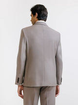 Costume 2 boutons laine majoritaire taupe