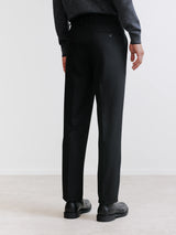 Pantalon ville en tissu sergé noir