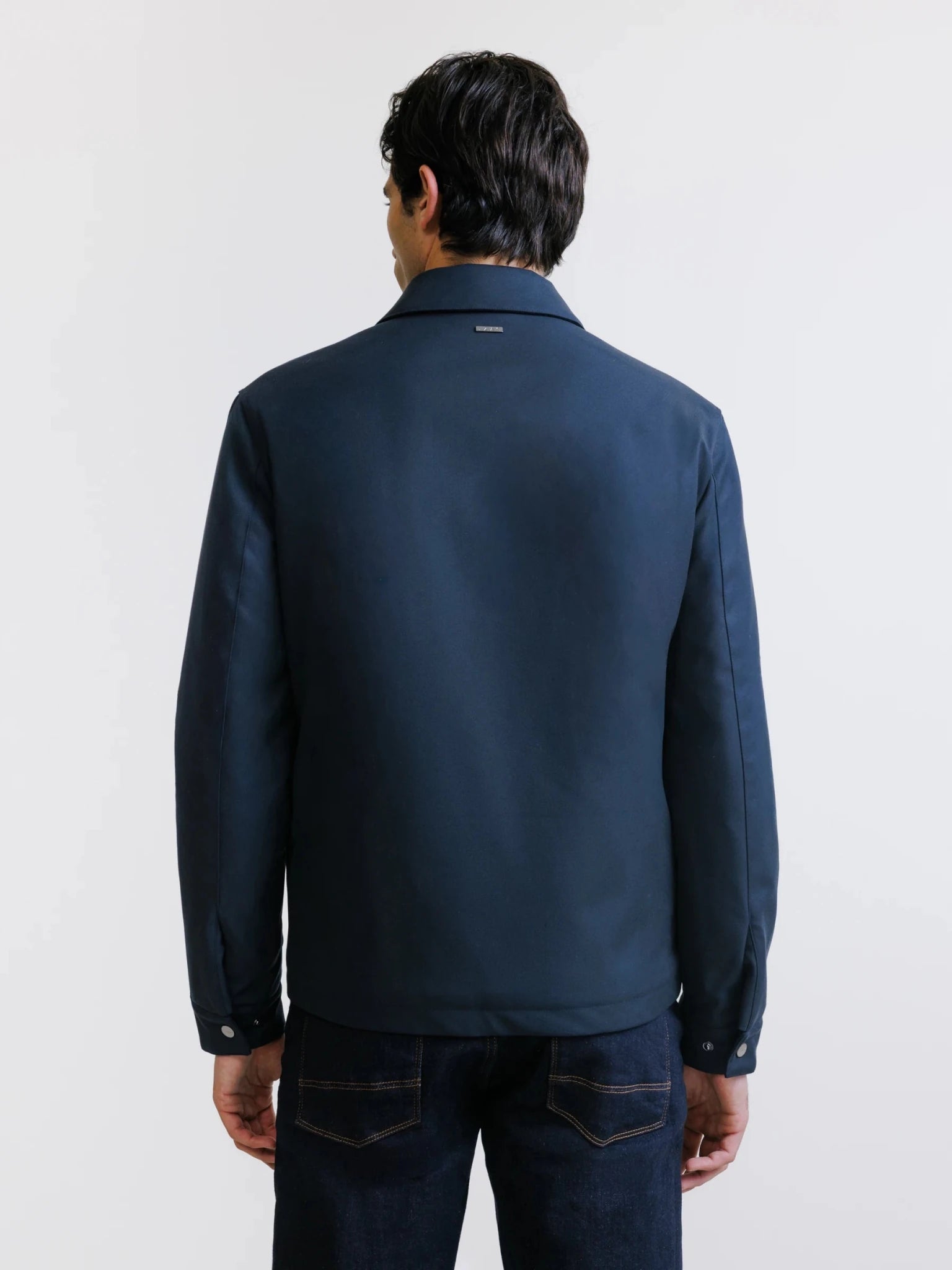 Blouson col chemise marine - IZAC
