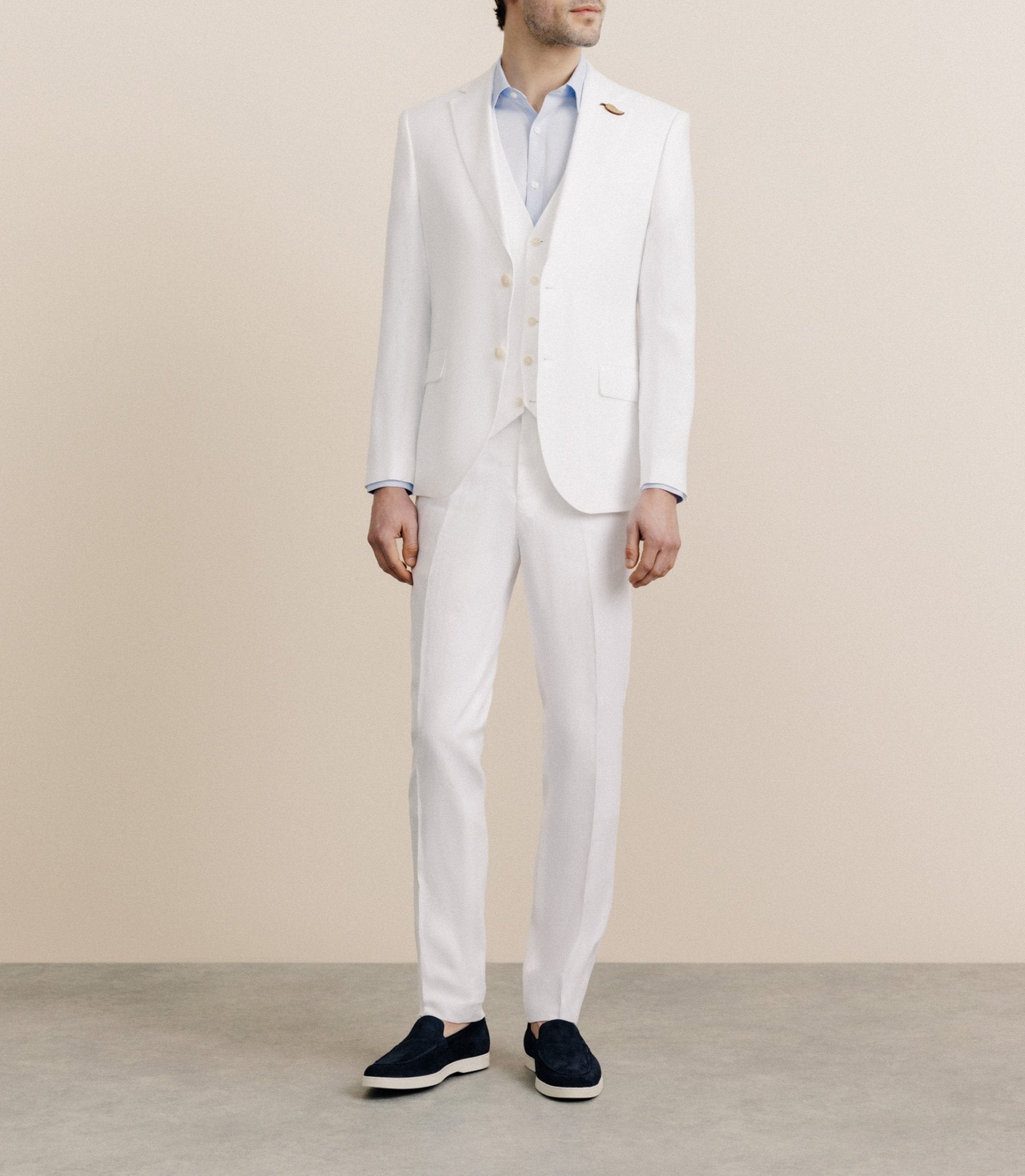 Veste ville 100% lin séparable blanche - IZAC