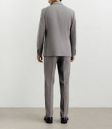 Grey double-breasted suit