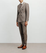 Costume croisé taupe