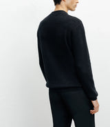 Black round-neck sweater