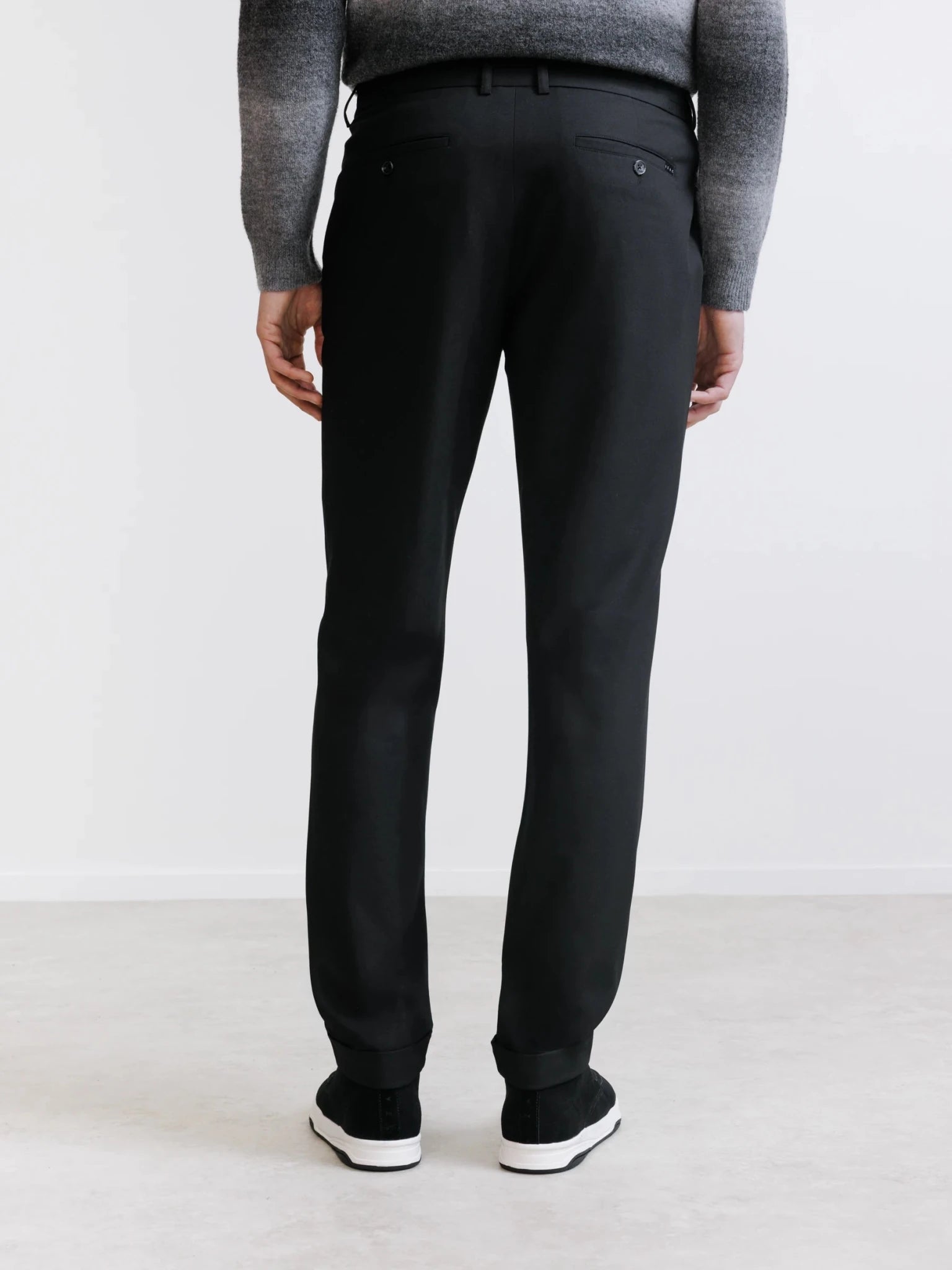 Pantalon casual élastiqué noir - IZAC