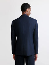 Costume croisé rayé marine