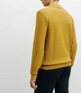 Yellow polo-neck sweater