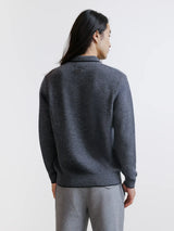 Pull col polo zippé anthracite