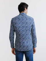 Chemise fantaisie marine