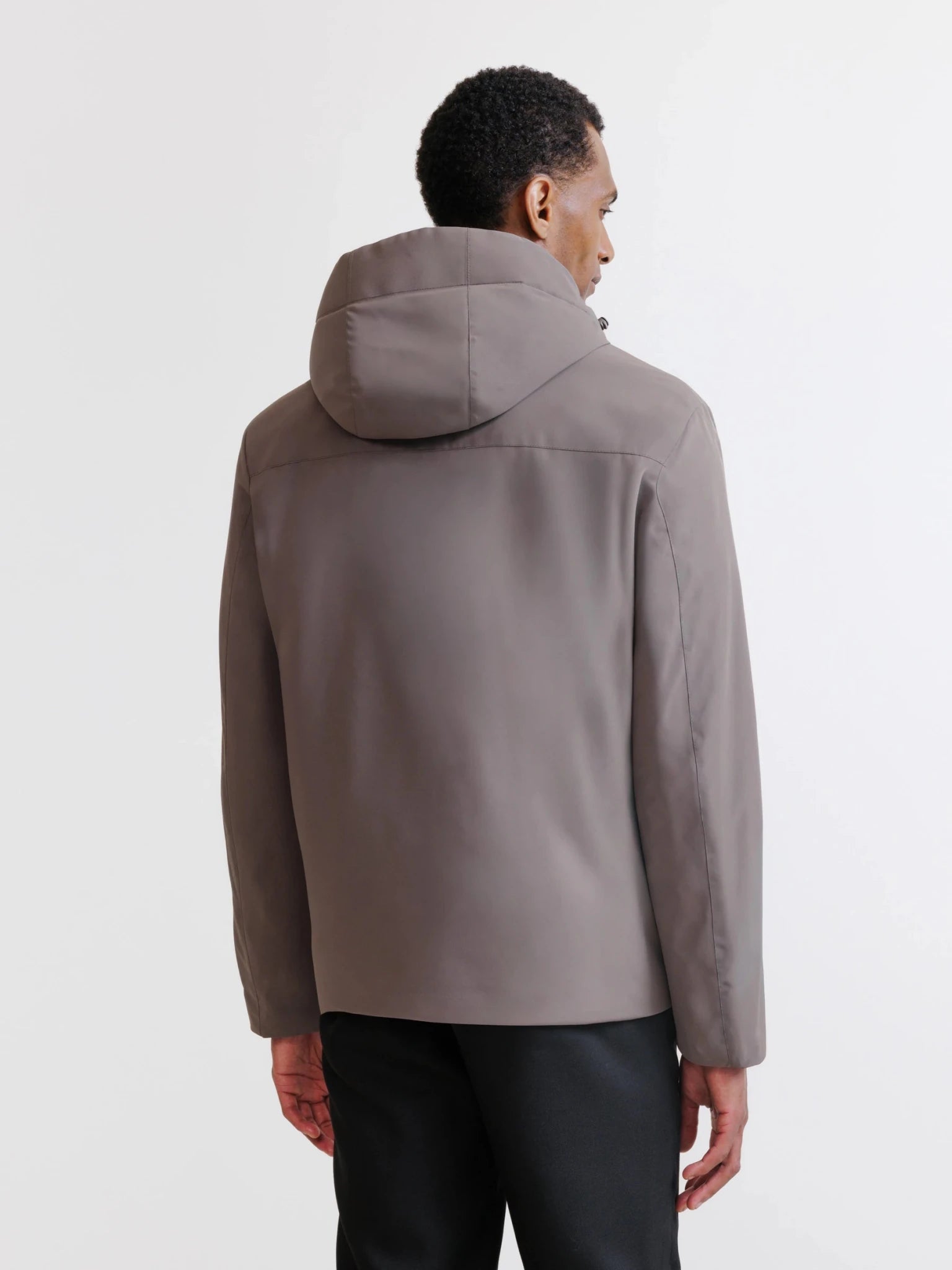 Taupe hooded jacket