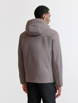 Taupe hooded jacket
