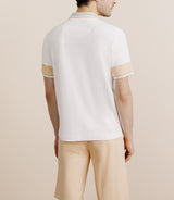 Polo boutonné à bandes verte - IZAC