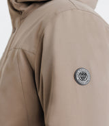 Taupe hooded parka