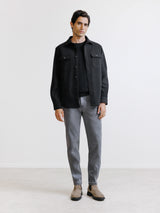 Black casual overshirt