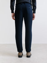Navy velvet trousers