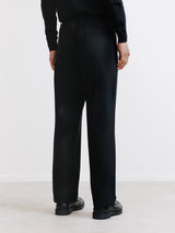 Black pleated chino pants