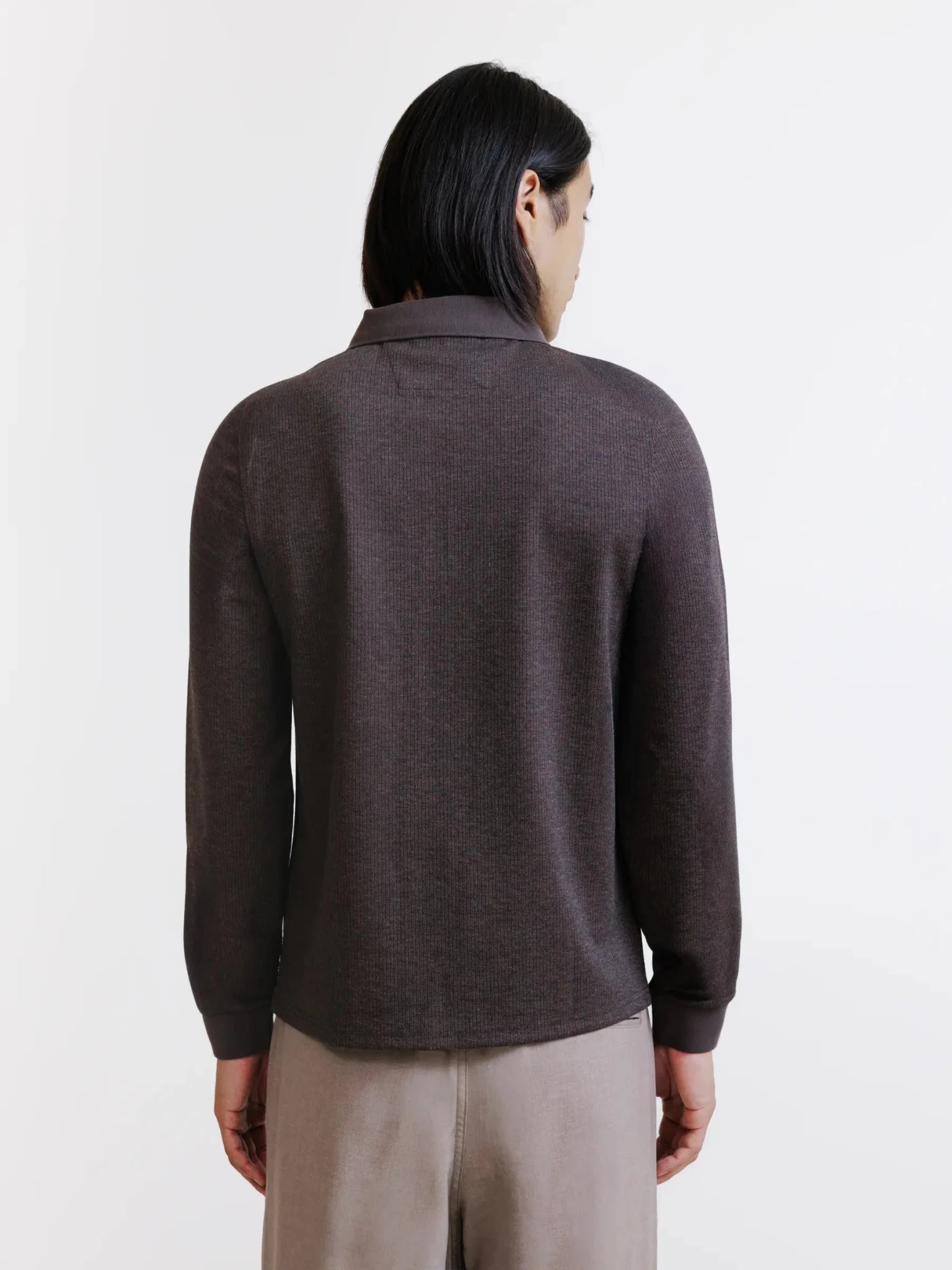 Polo zippé marron - IZAC