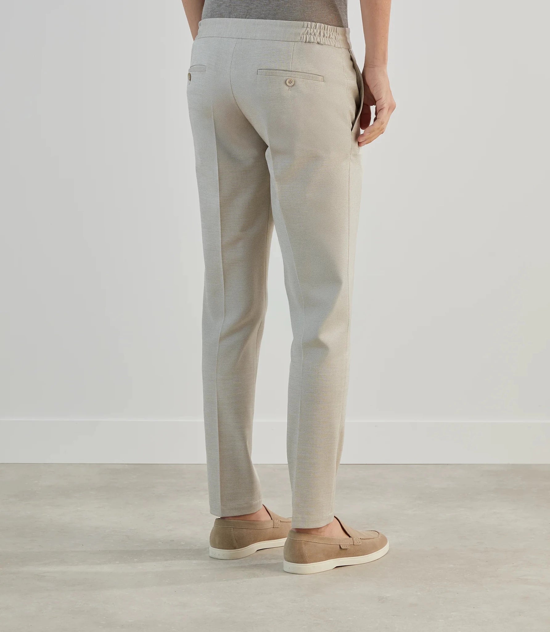 Pantalon ville avec cordon de serrage beige - IZAC