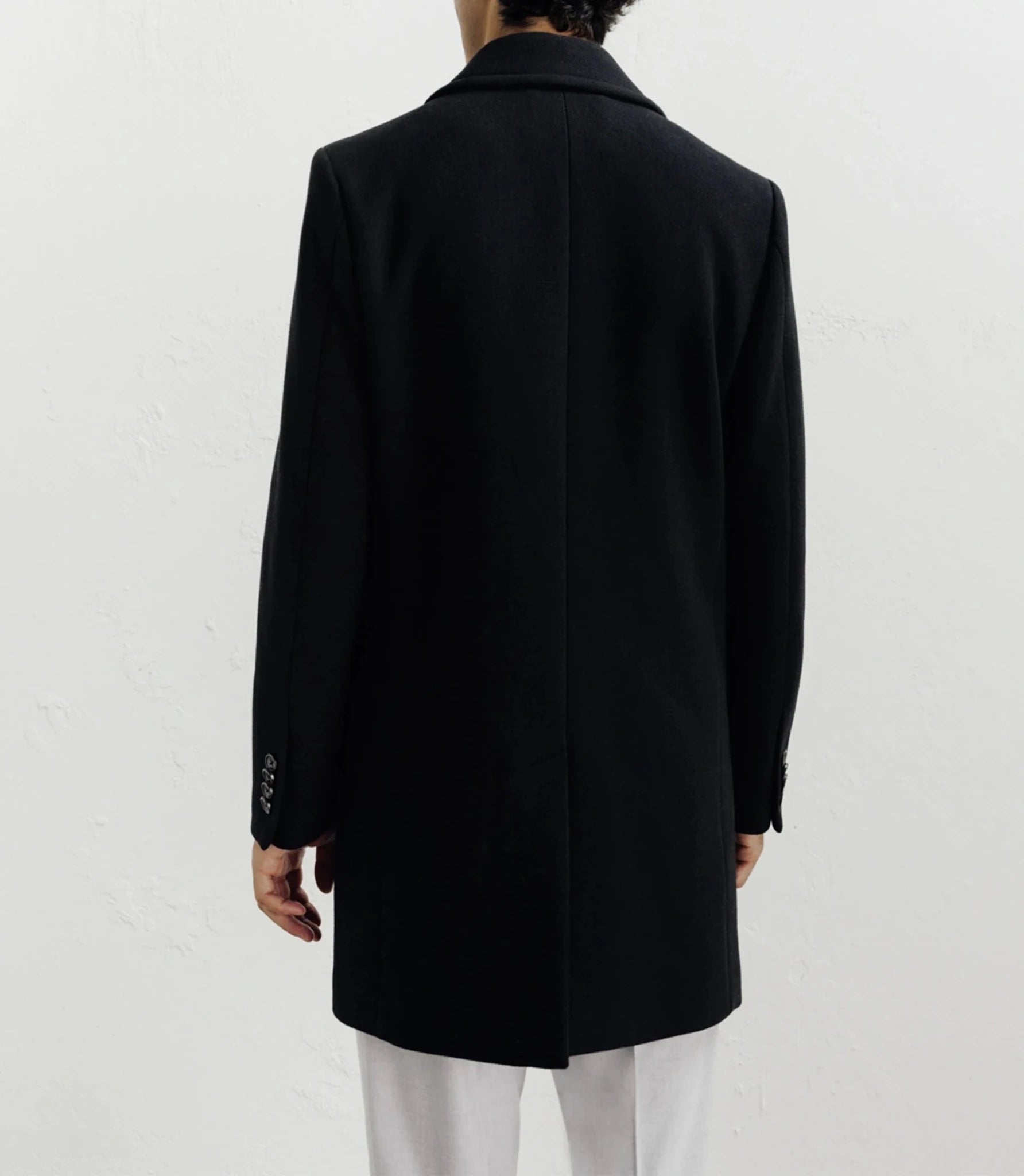 Manteau ville croisé noir