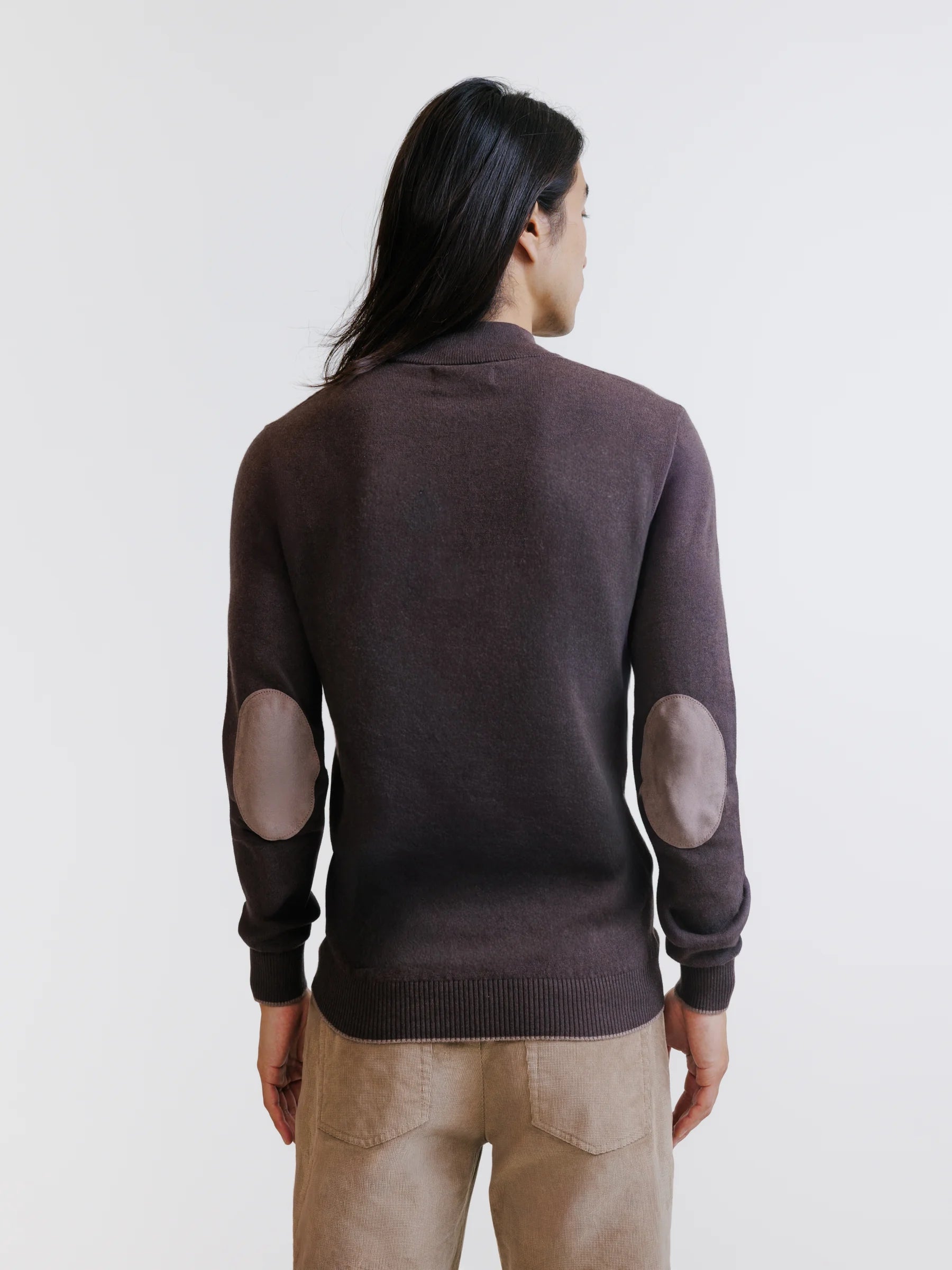 Brown high-neck sweater