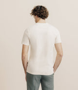 T-shirt col rond beige