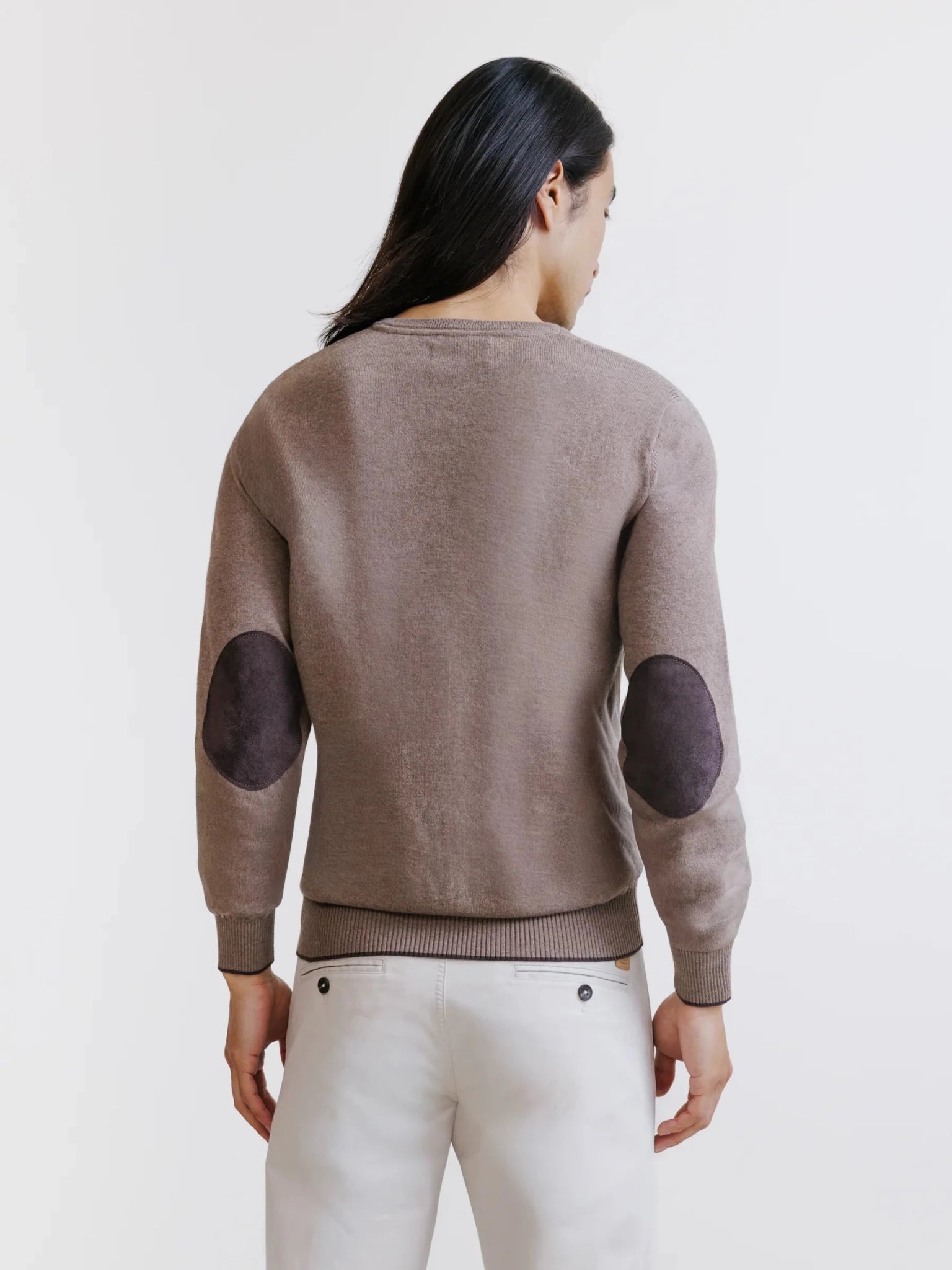Pull col V taupe - IZAC