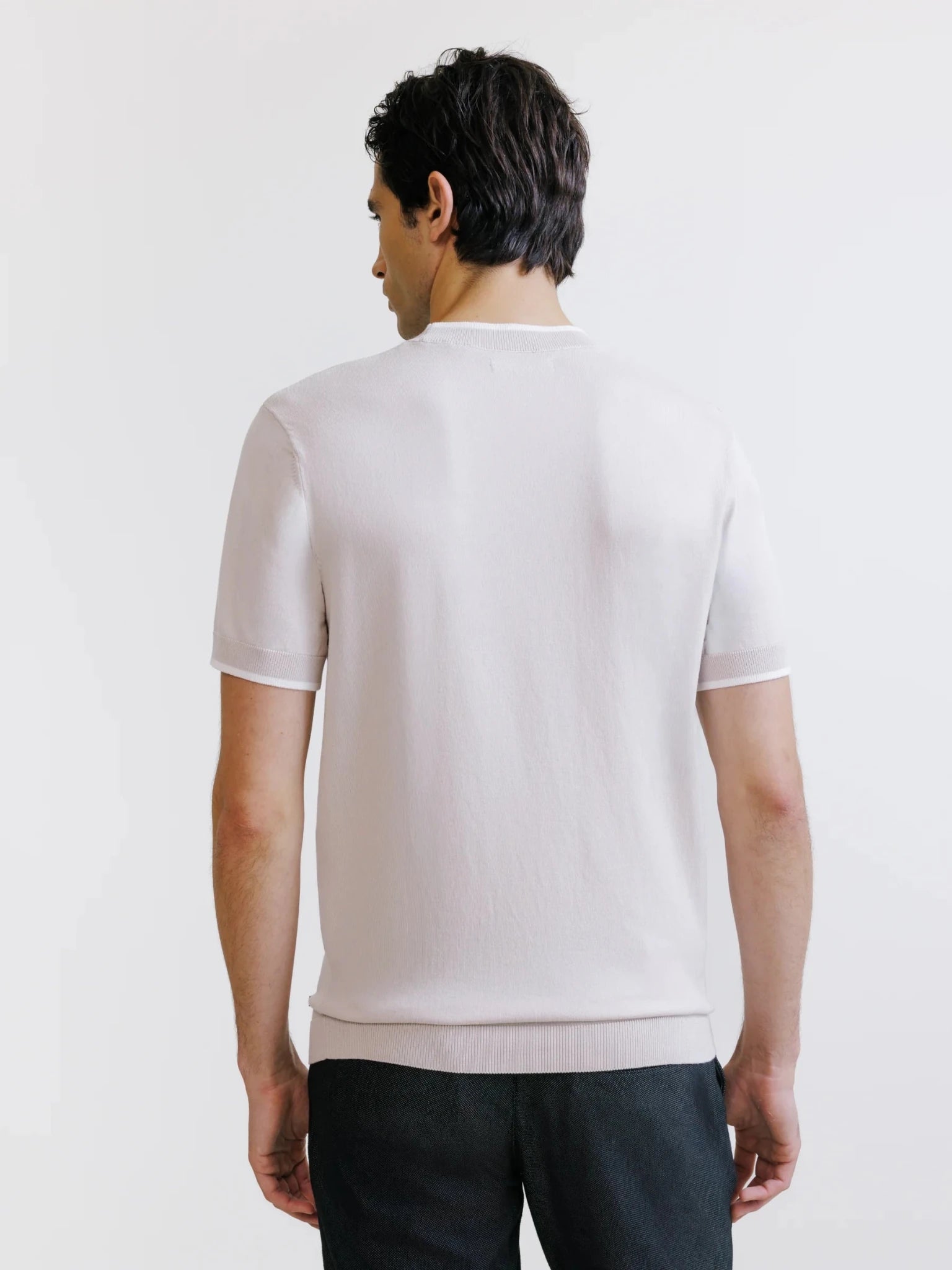 T-shirt en maille beige clair - IZAC