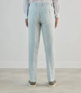 Pantalon ville 100% lin vert d'eau