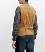 Camel corduroy vest