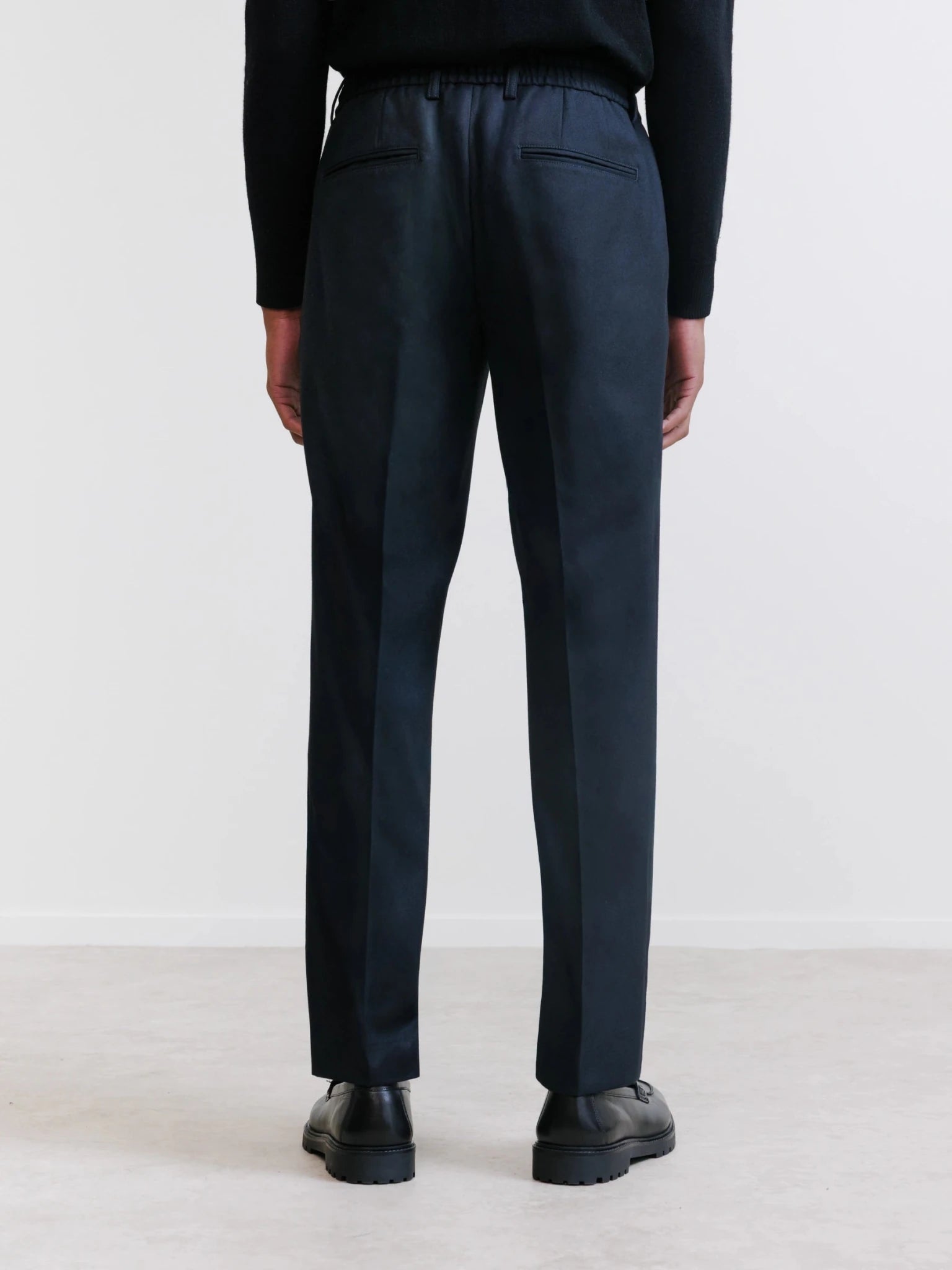 Pantalon ville en flanelle marine - IZAC