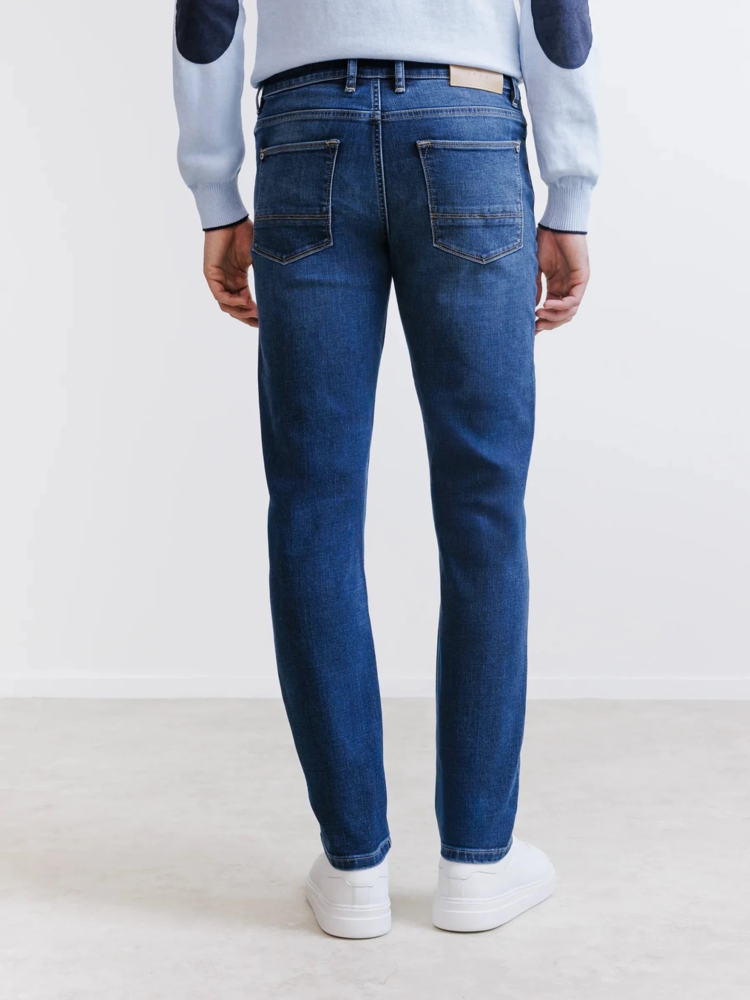 Jean 5 poches slim bleu moyen - IZAC