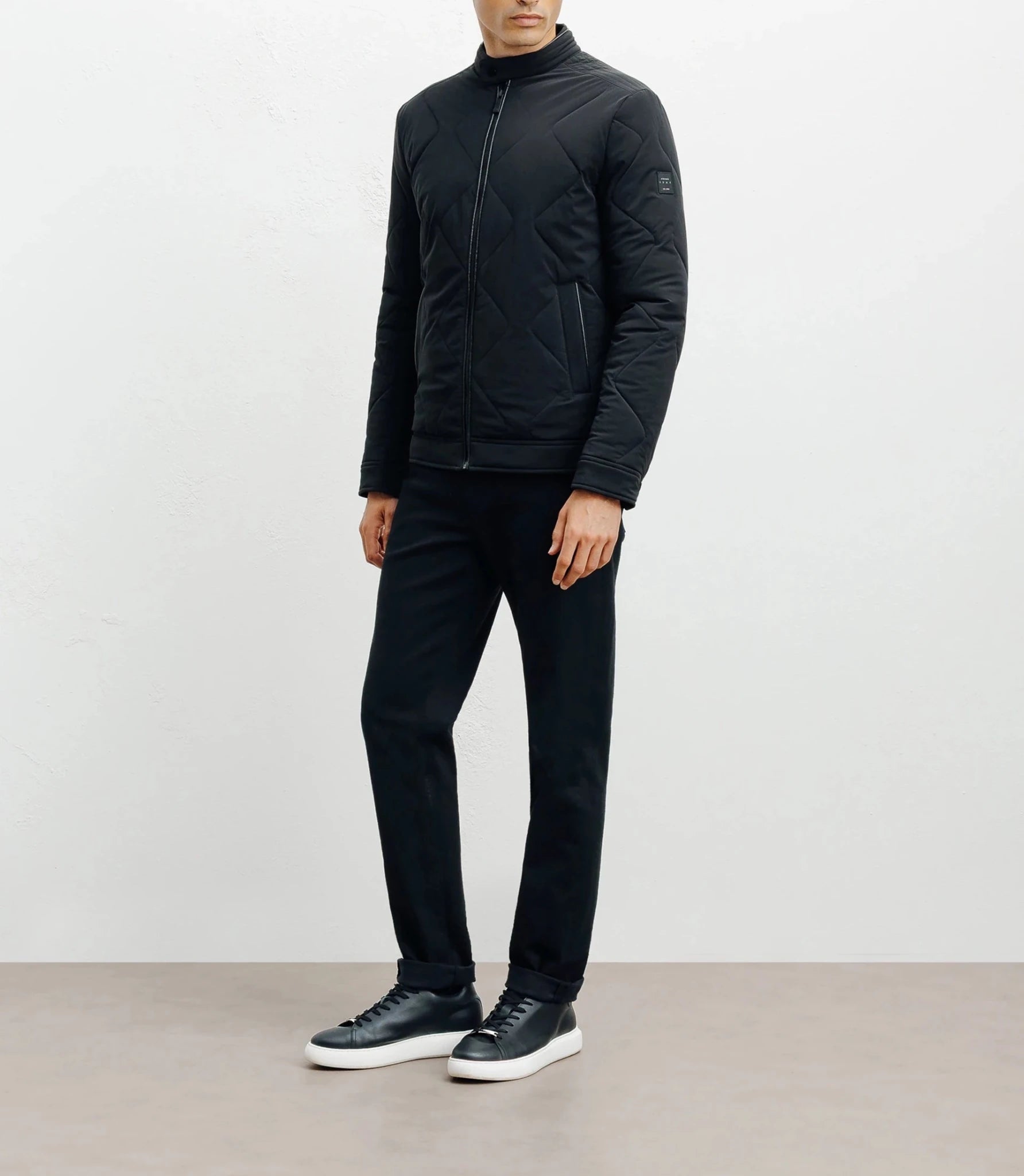 Black biker collar jacket