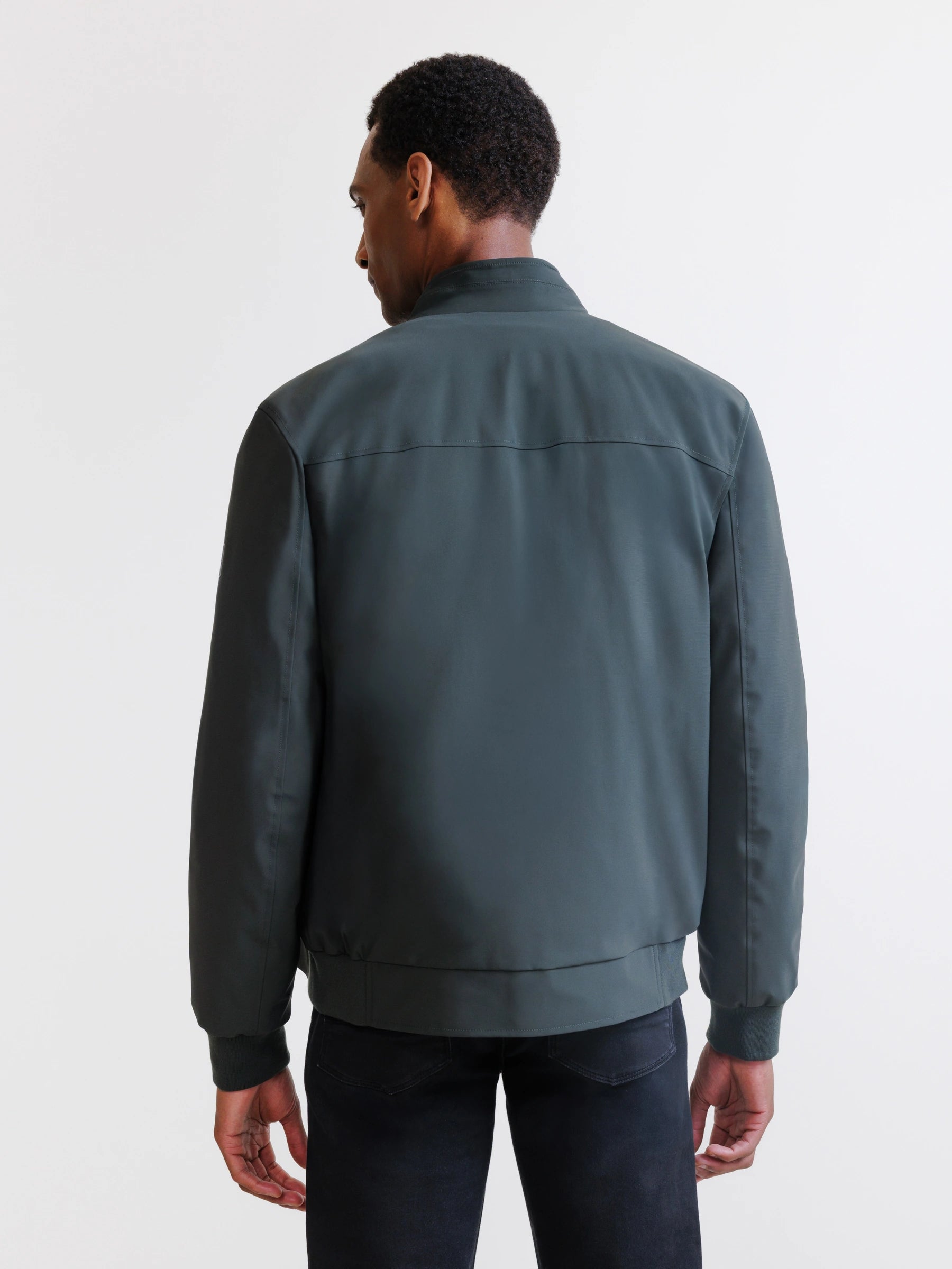 Blouson col montant kaki