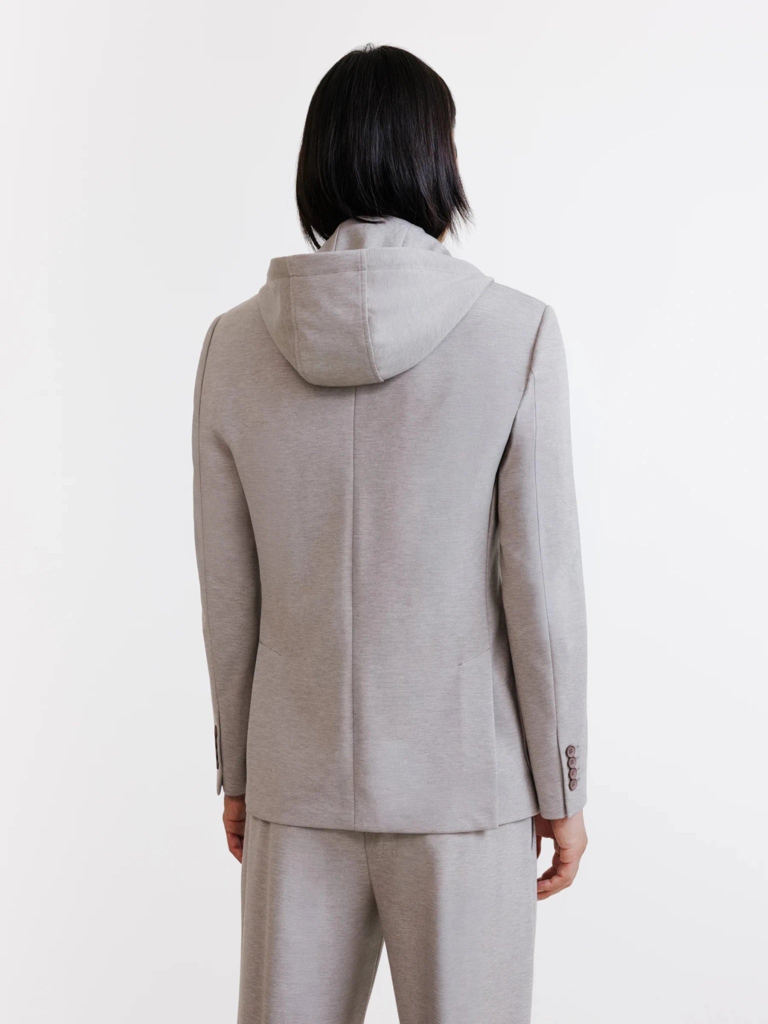 Veste en maille avec parementure taupe - IZAC
