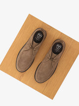 Casual taupe suede ankle boots
