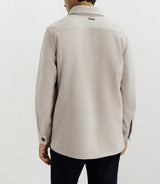 Beige shirt collar casual jacket