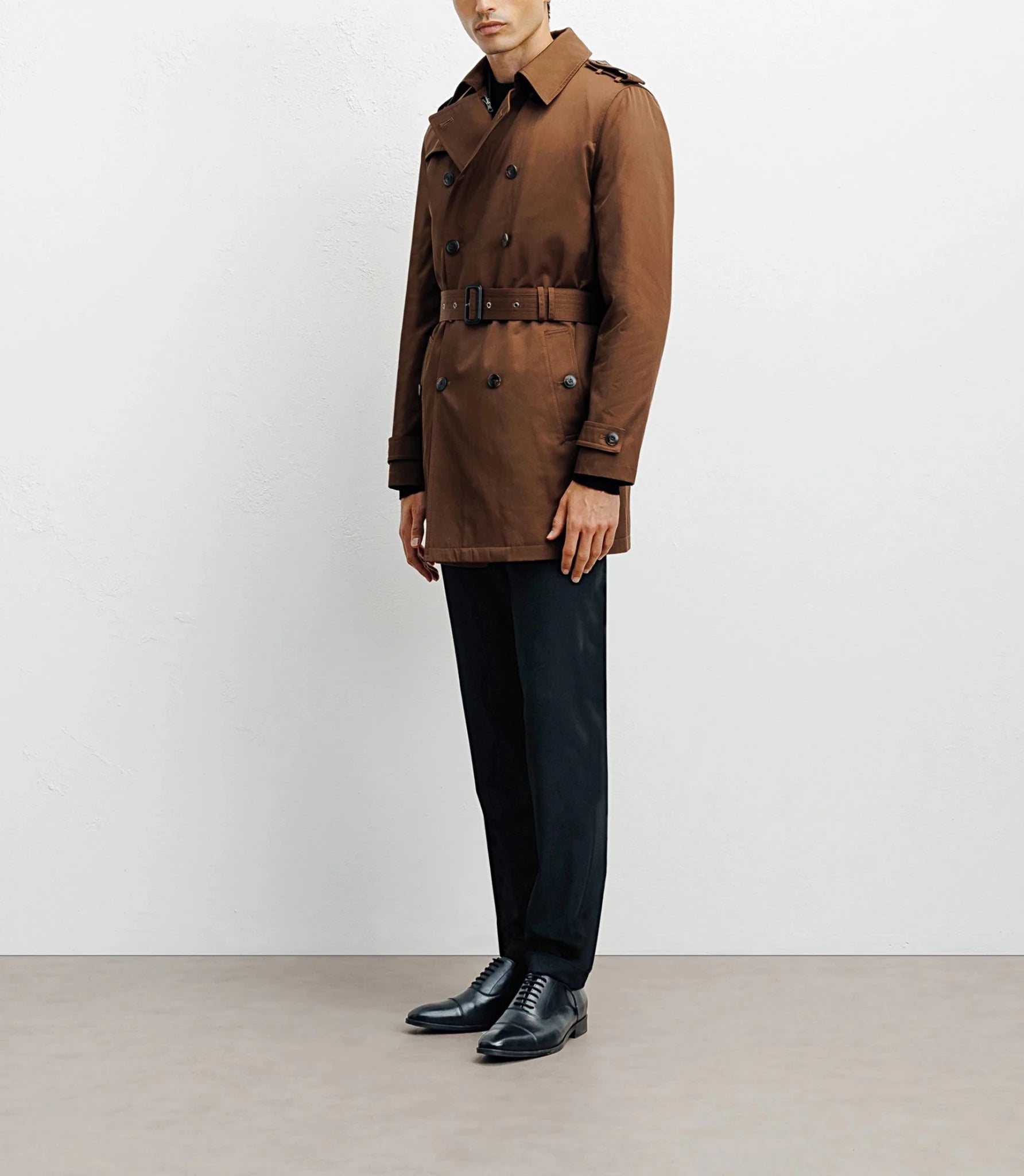 Trench croisé marron