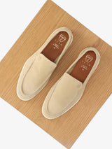 Mocassin casual en suède beige - IZAC