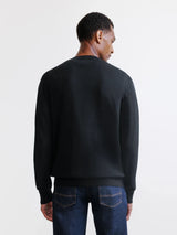 Black Merino Wool Cardigan