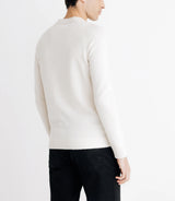 Pull lambswool col rond écru - IZAC