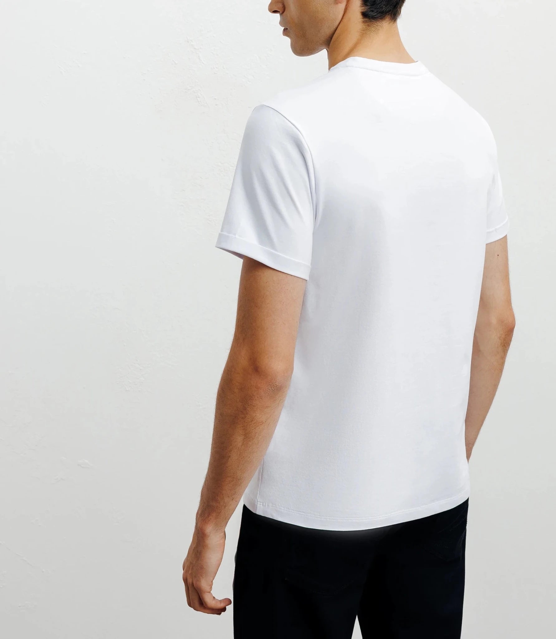 T-shirt col V blanc - IZAC