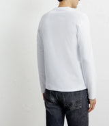 T-shirt col rond manches longues blanc