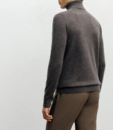 100% brown cashmere turtleneck