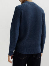 Round-neck navy sweater