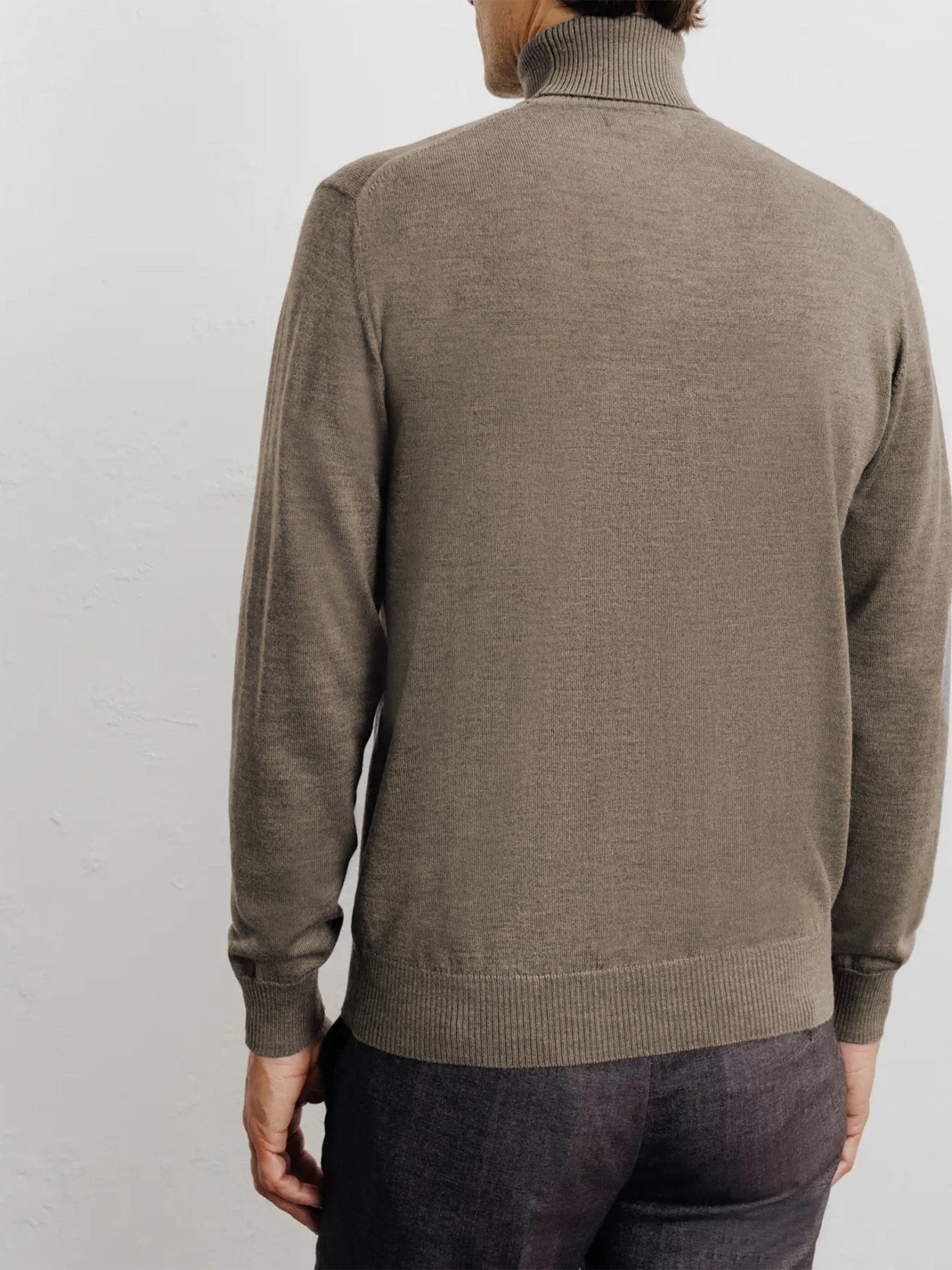 Pull col roulé chatain - IZAC